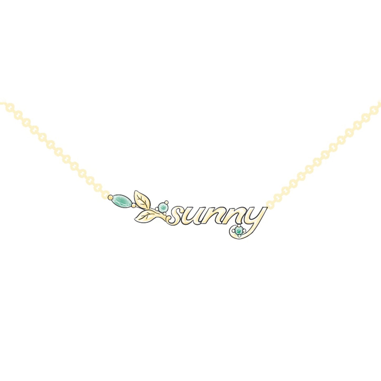 Nature’s Embrace: Custom Initial Necklace - GemsMagic