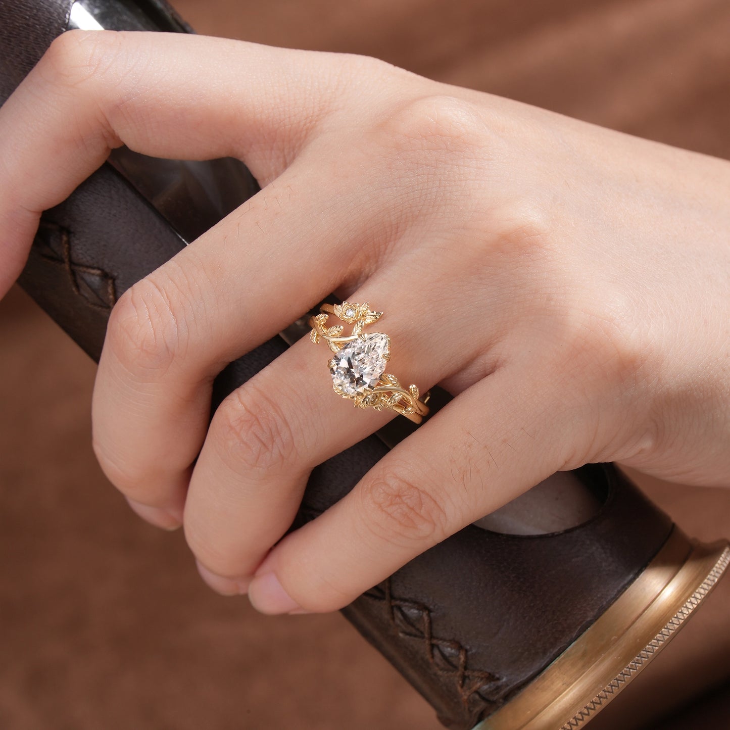 Pear-Cut Lab Grown Diamond Ring Set
