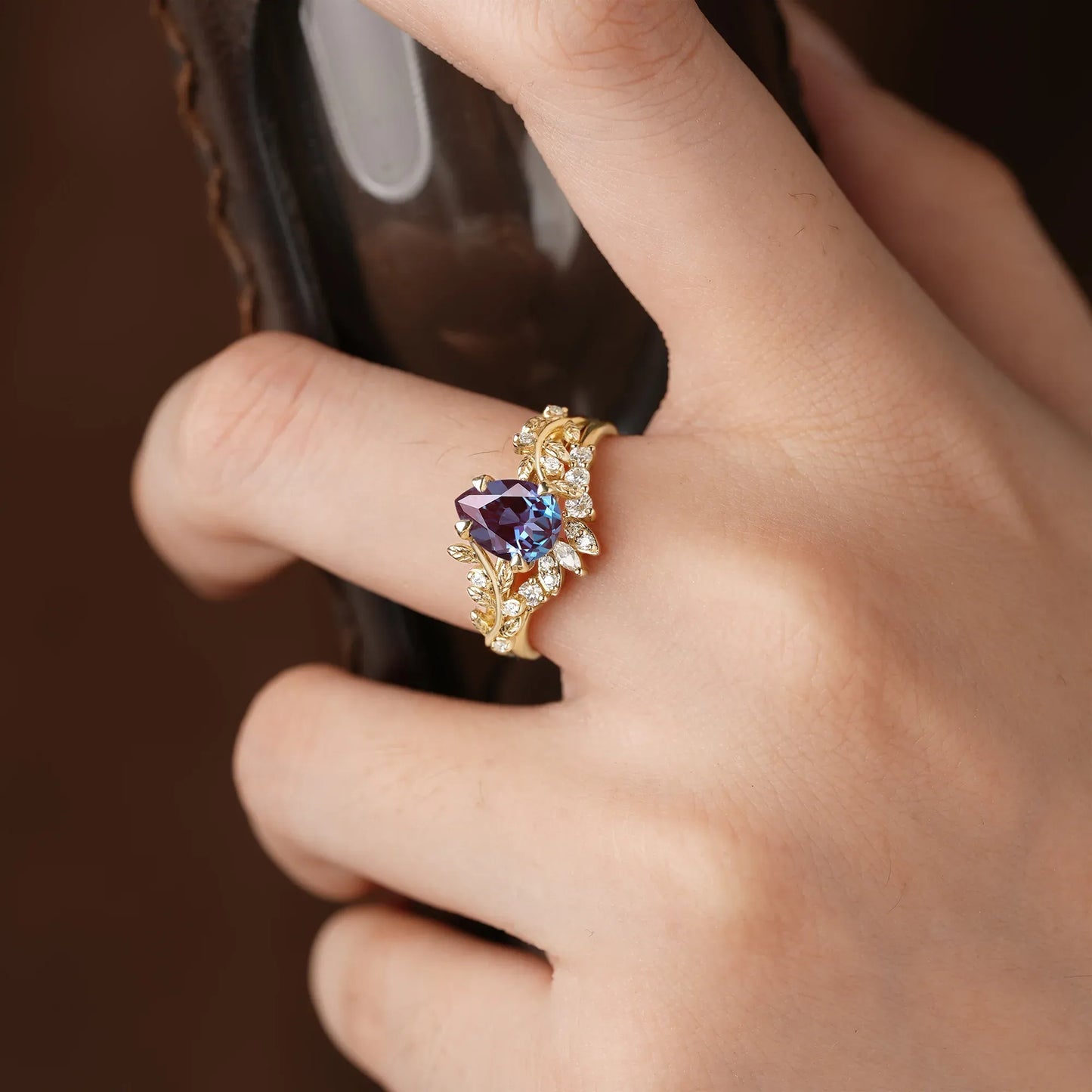 Alexandrite Elegance Ring Set