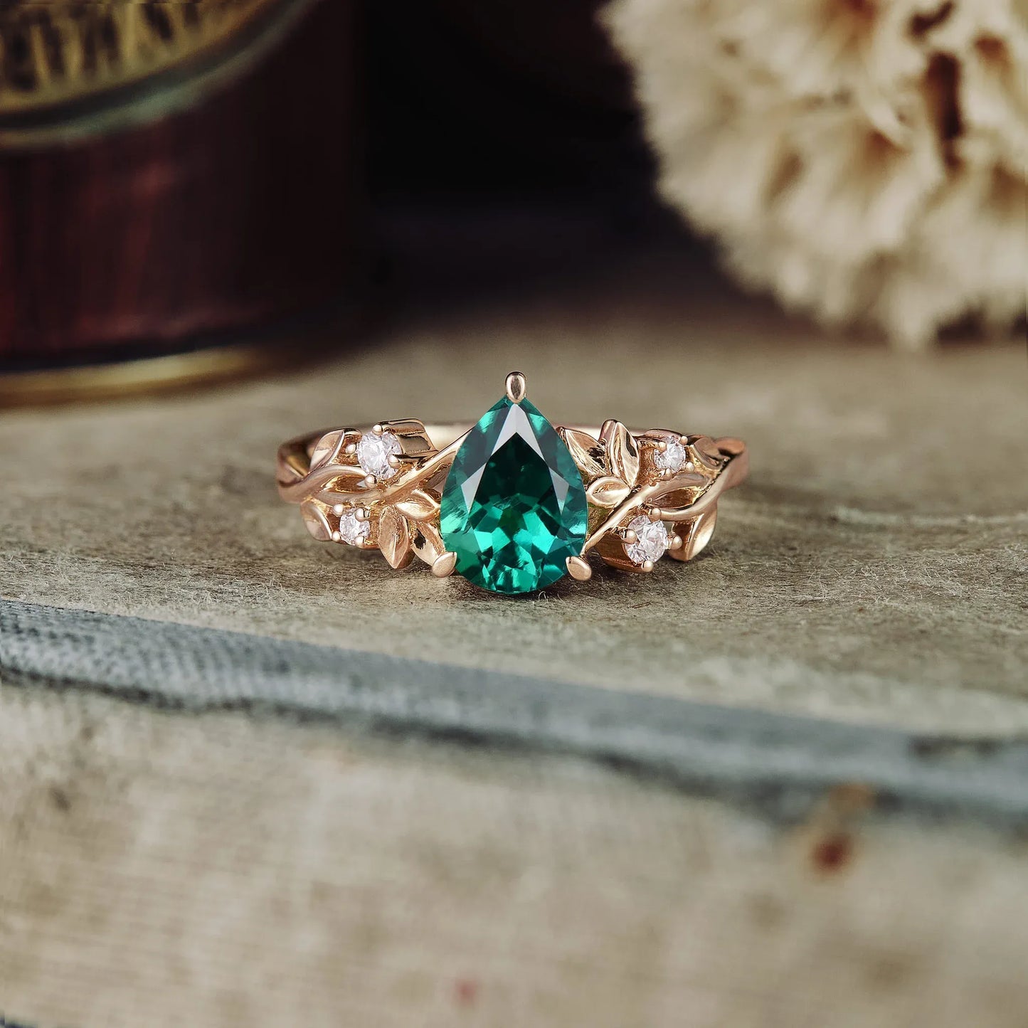 Jade Plant Inspired Engagement Ring