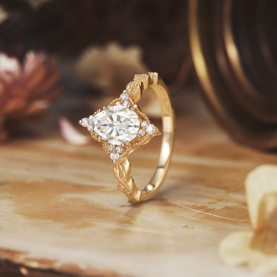 Pear Moissanite Engagement Ring - Betty