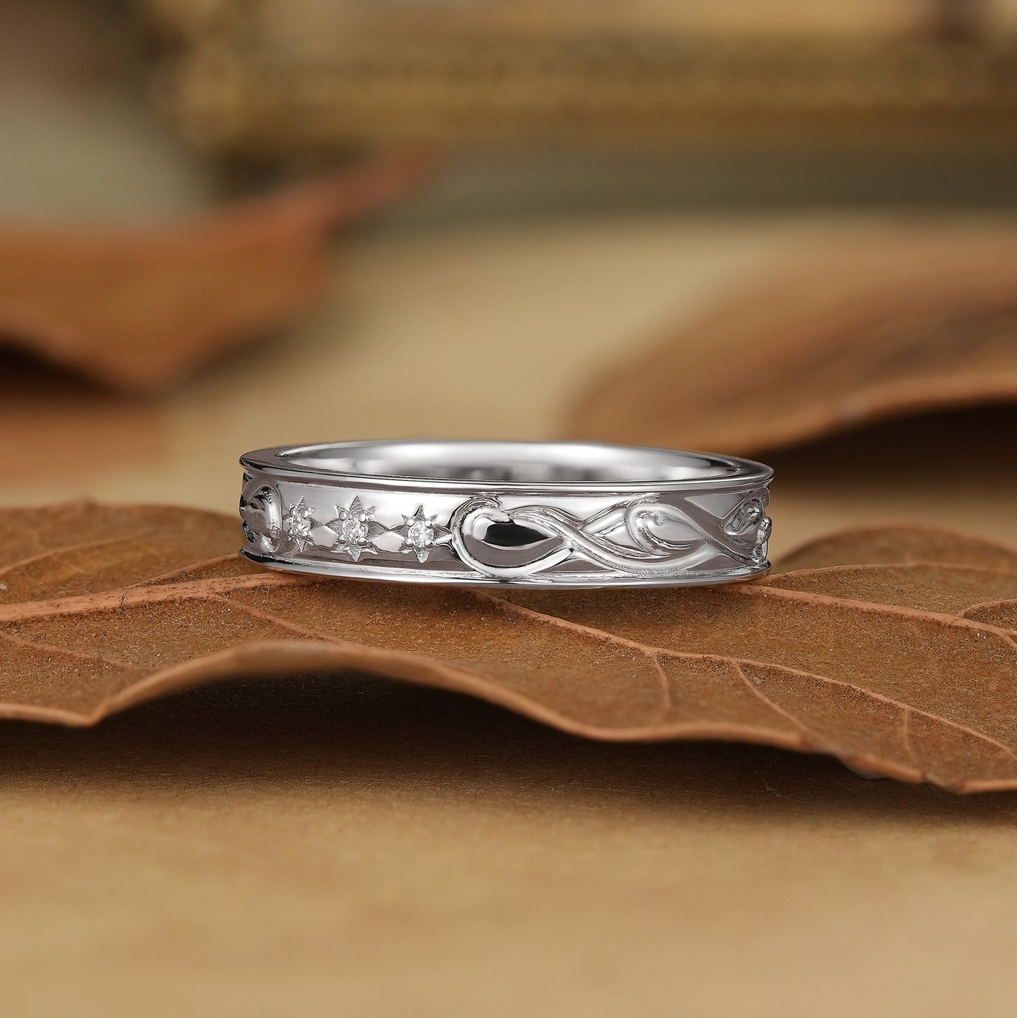 Moissanite Men's Band