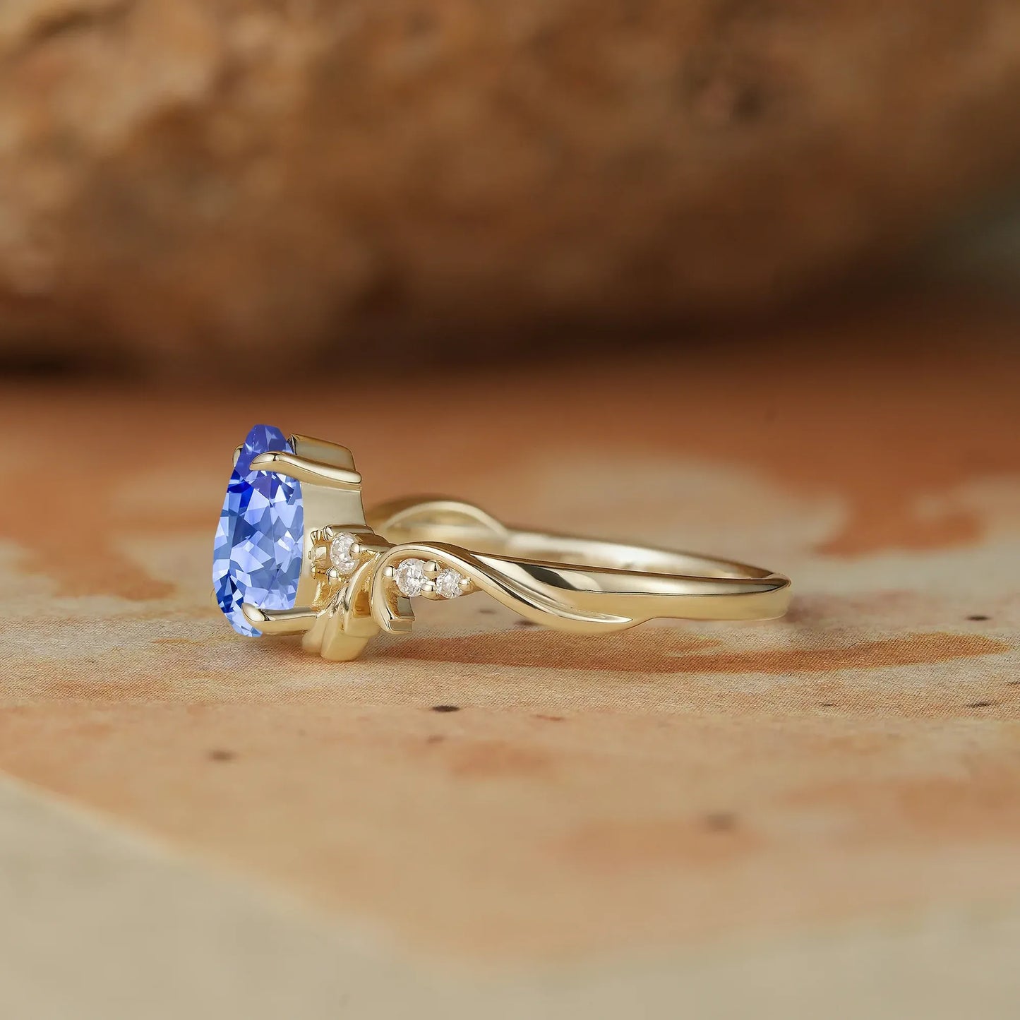 Cornflower Sapphire Engagement Ring