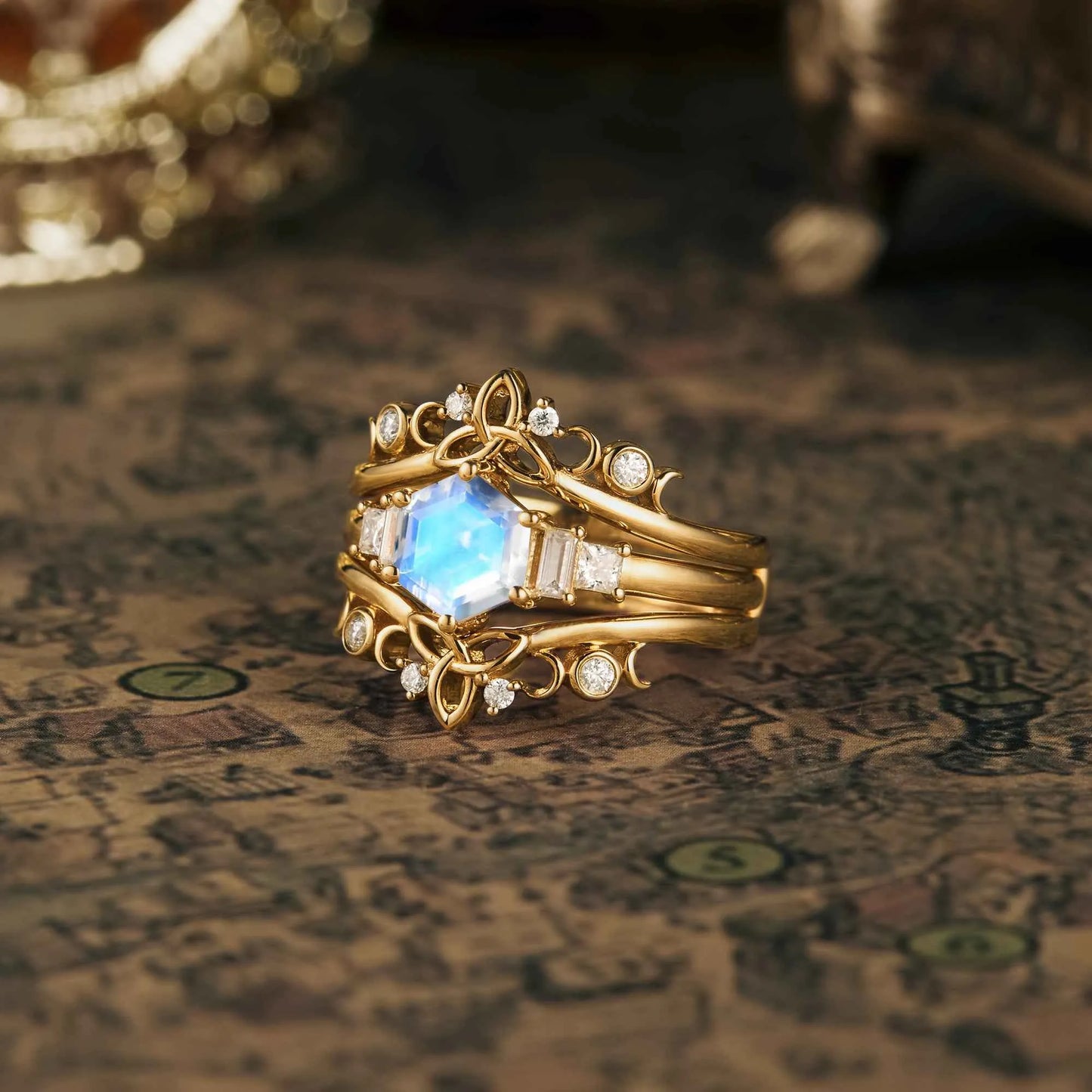 Moonstone Ring Set