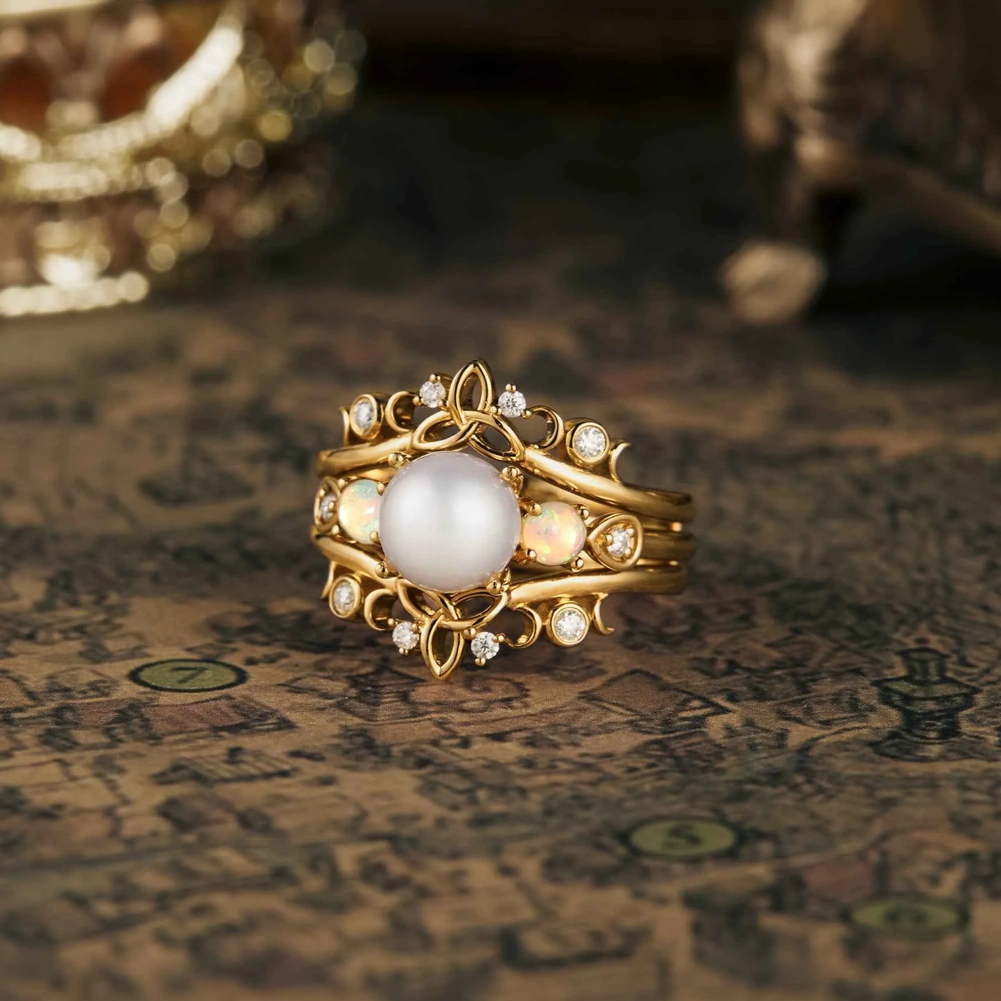 Akoya Pearl Ring Set