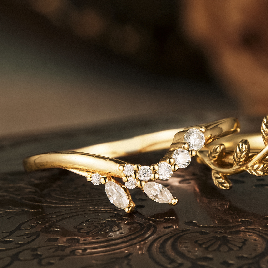 GemsMagic Moissanite Wedding Band(Engagement ring not include)