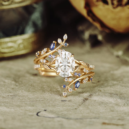 Leaves Engagement Ring - Moissanite Rings and Diamond Rings