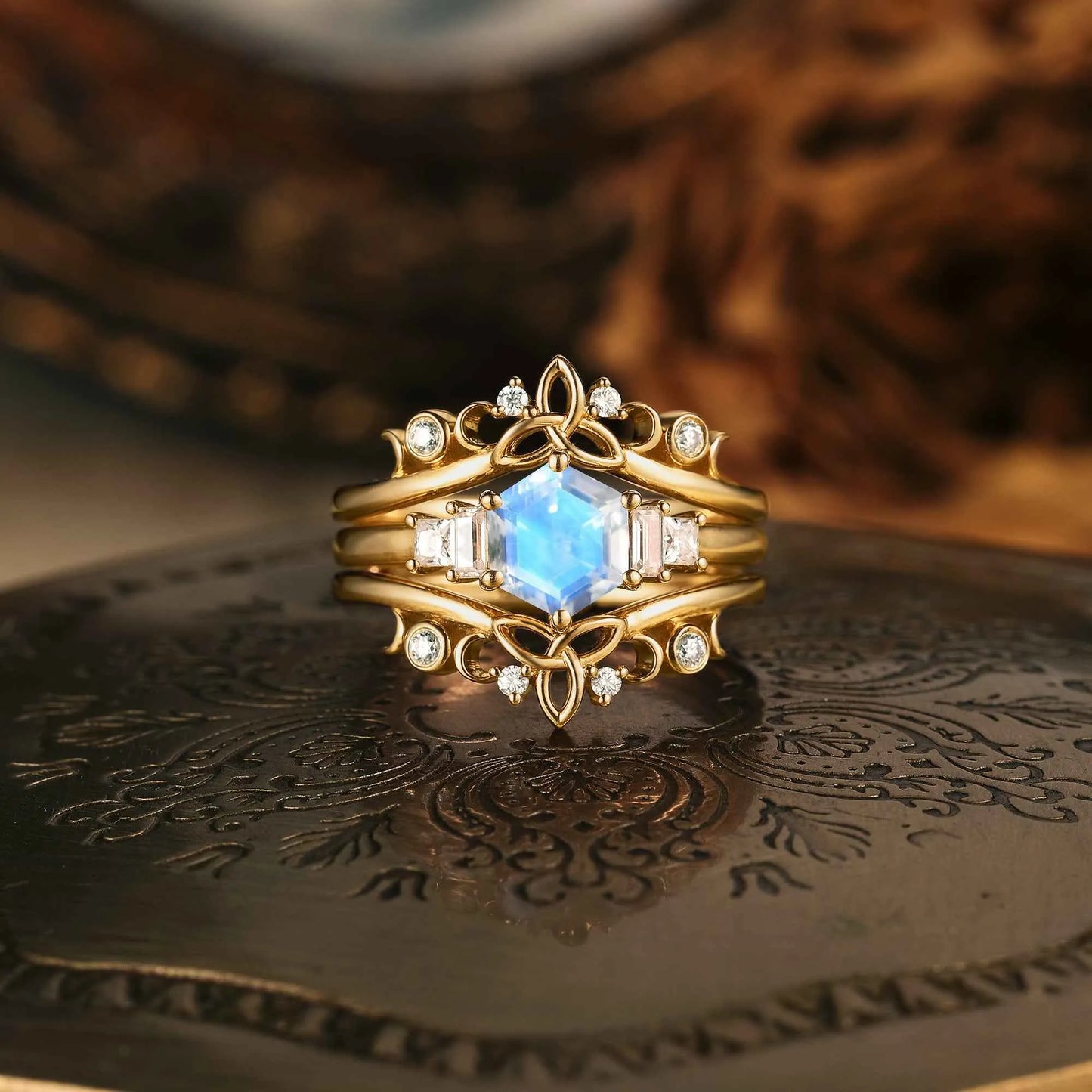 Moonstone Ring Set