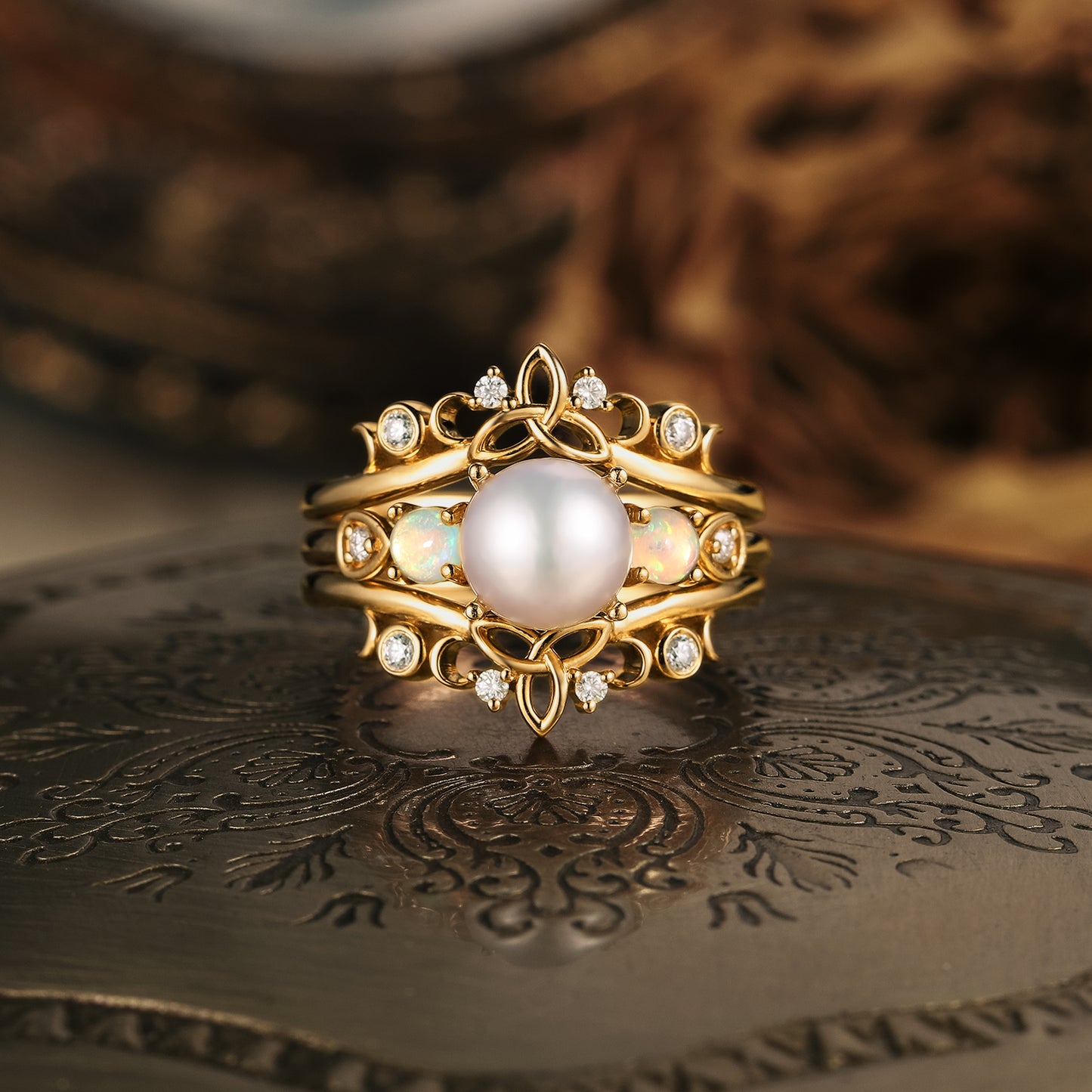 Sami Fine Jewelry Two-Tone Freshwater Cultured Pearl Ring 230593 - Sami  Fine Jewelry
