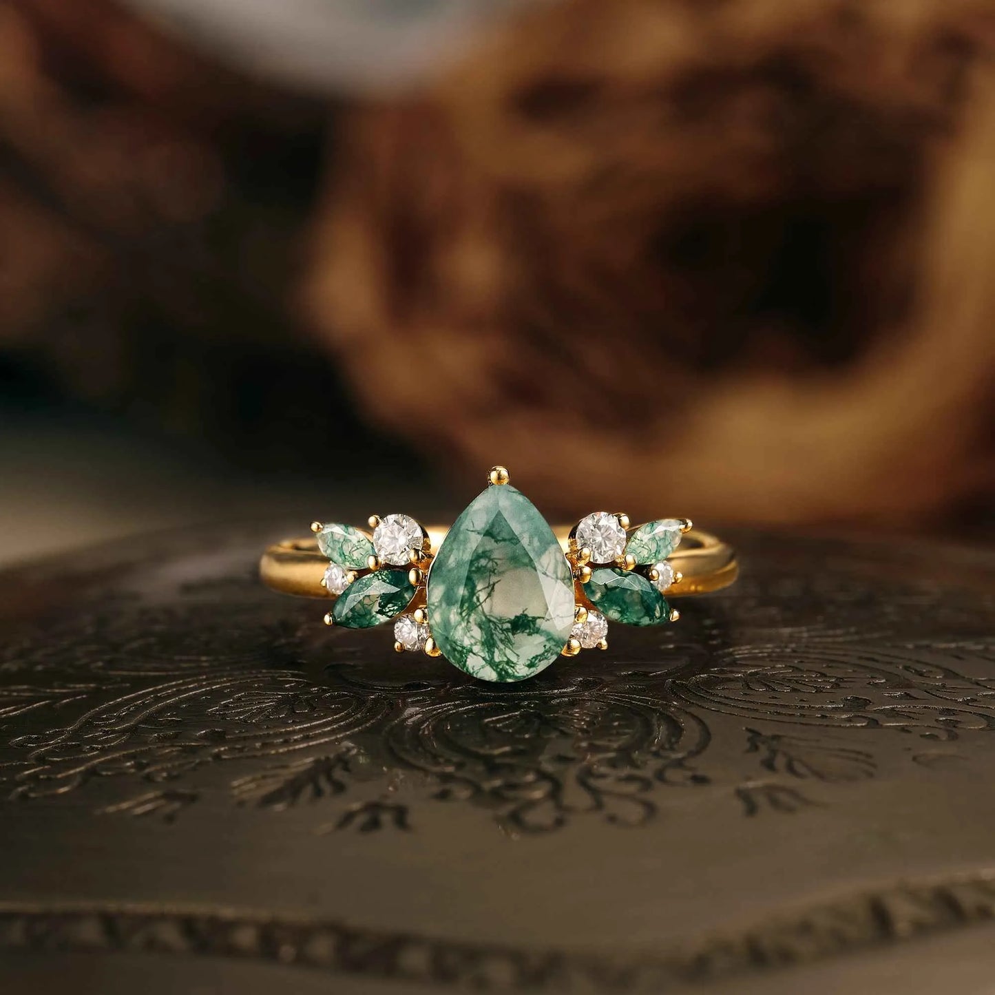 Moss Agate Ring