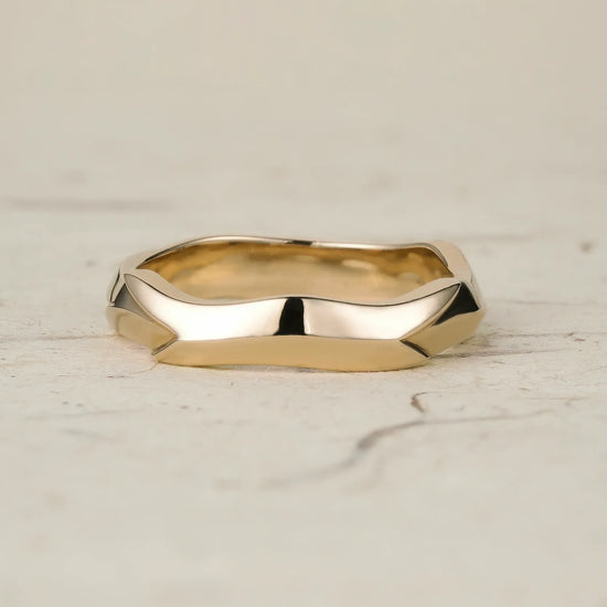 Bold Sculpted Modern Men's Ring 