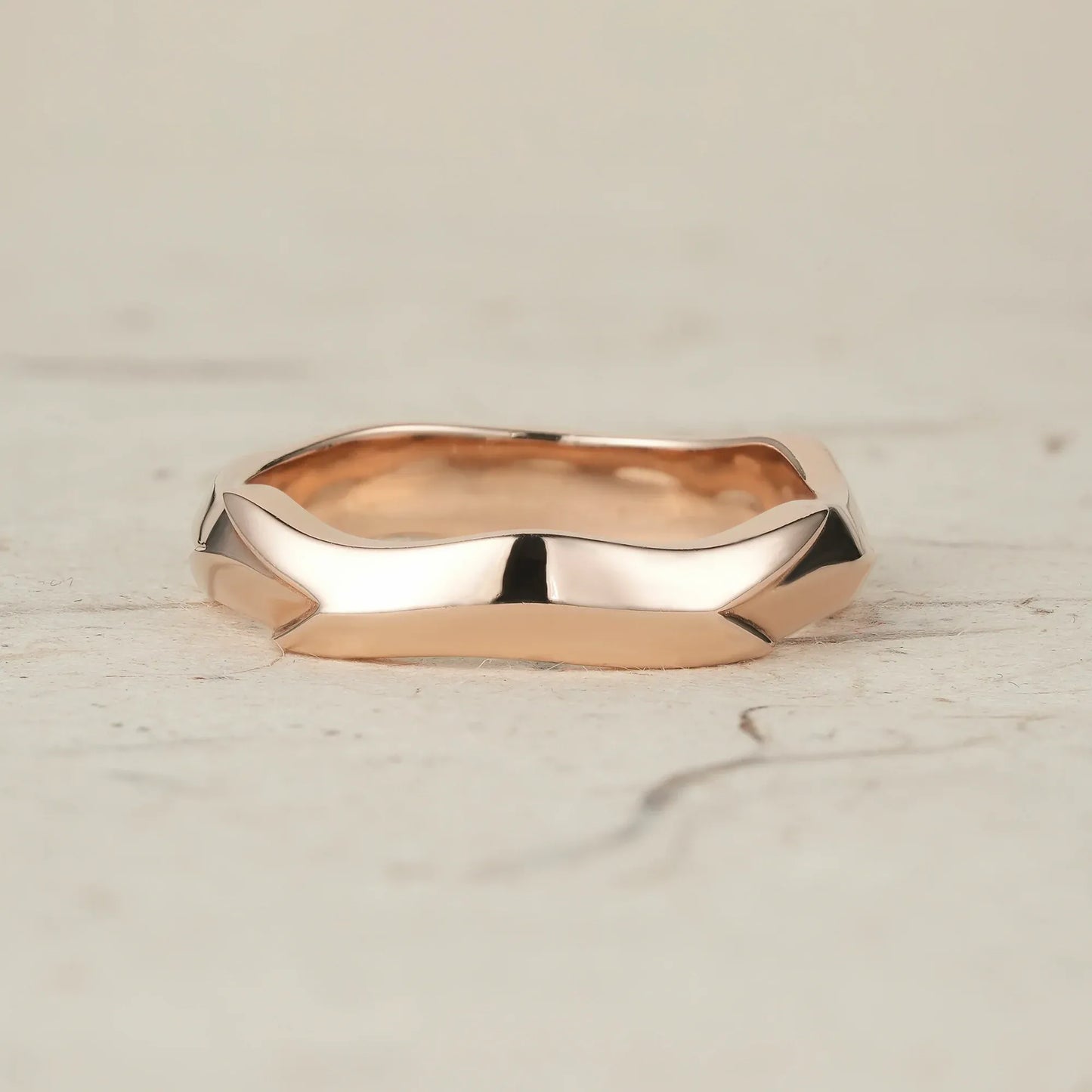 Bold Sculpted Modern Men's Ring 