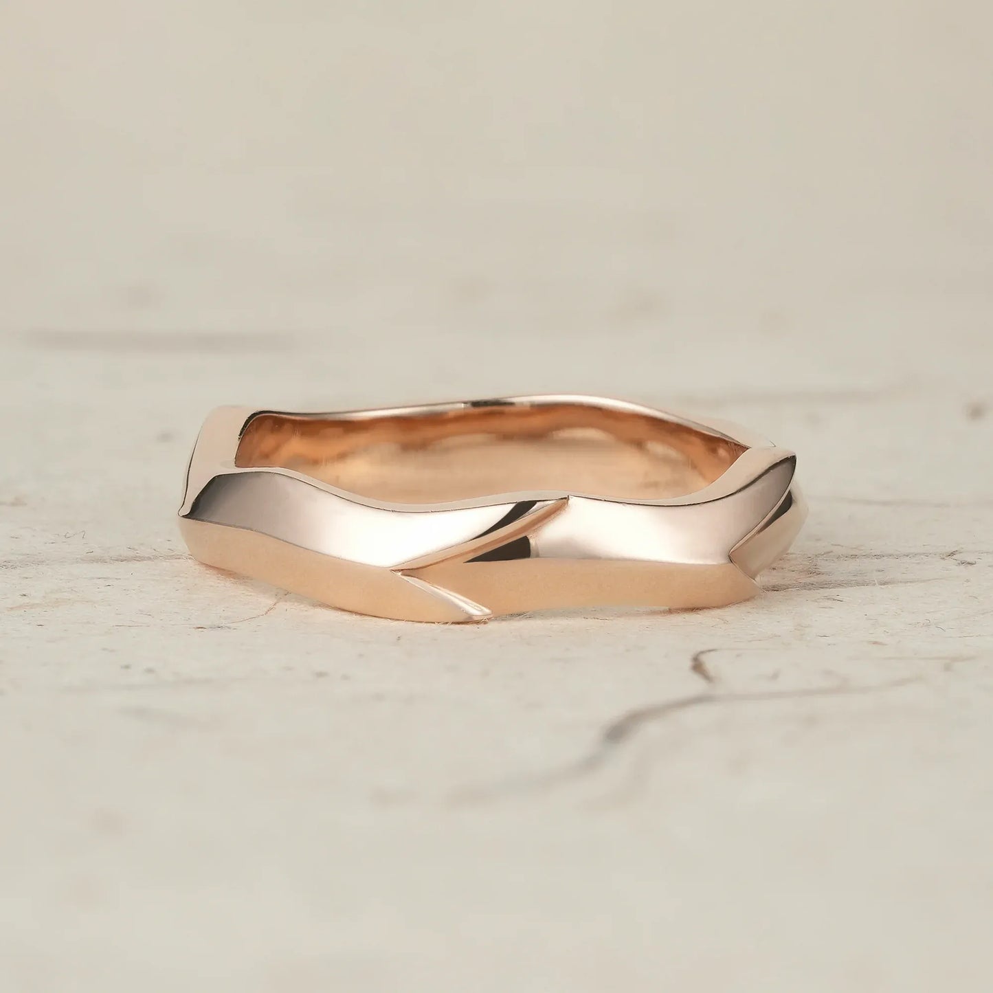 Bold Sculpted Modern Men's Ring 