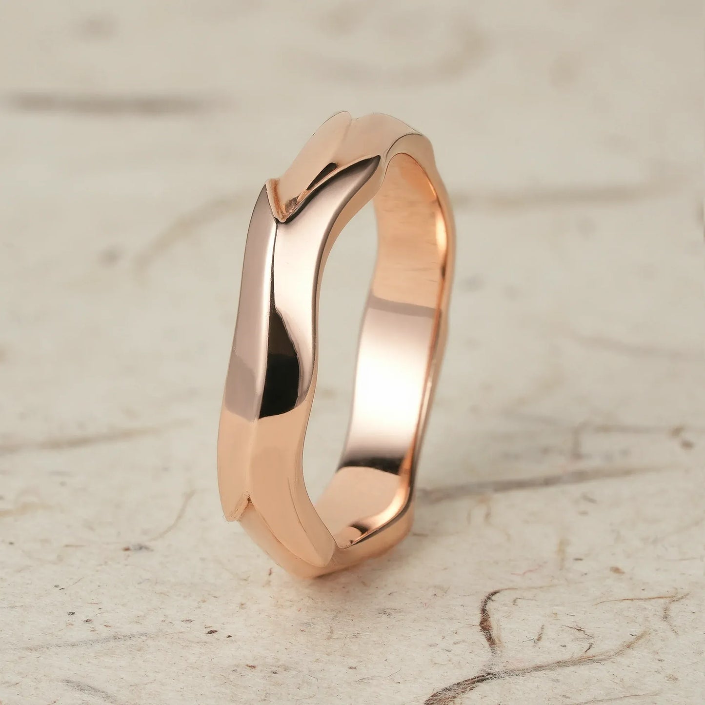 Bold Sculpted Modern Men's Ring 