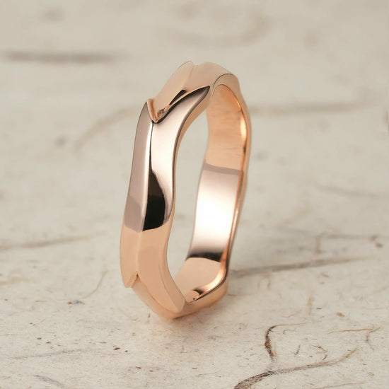 Bold Sculpted Modern Men's Ring 
