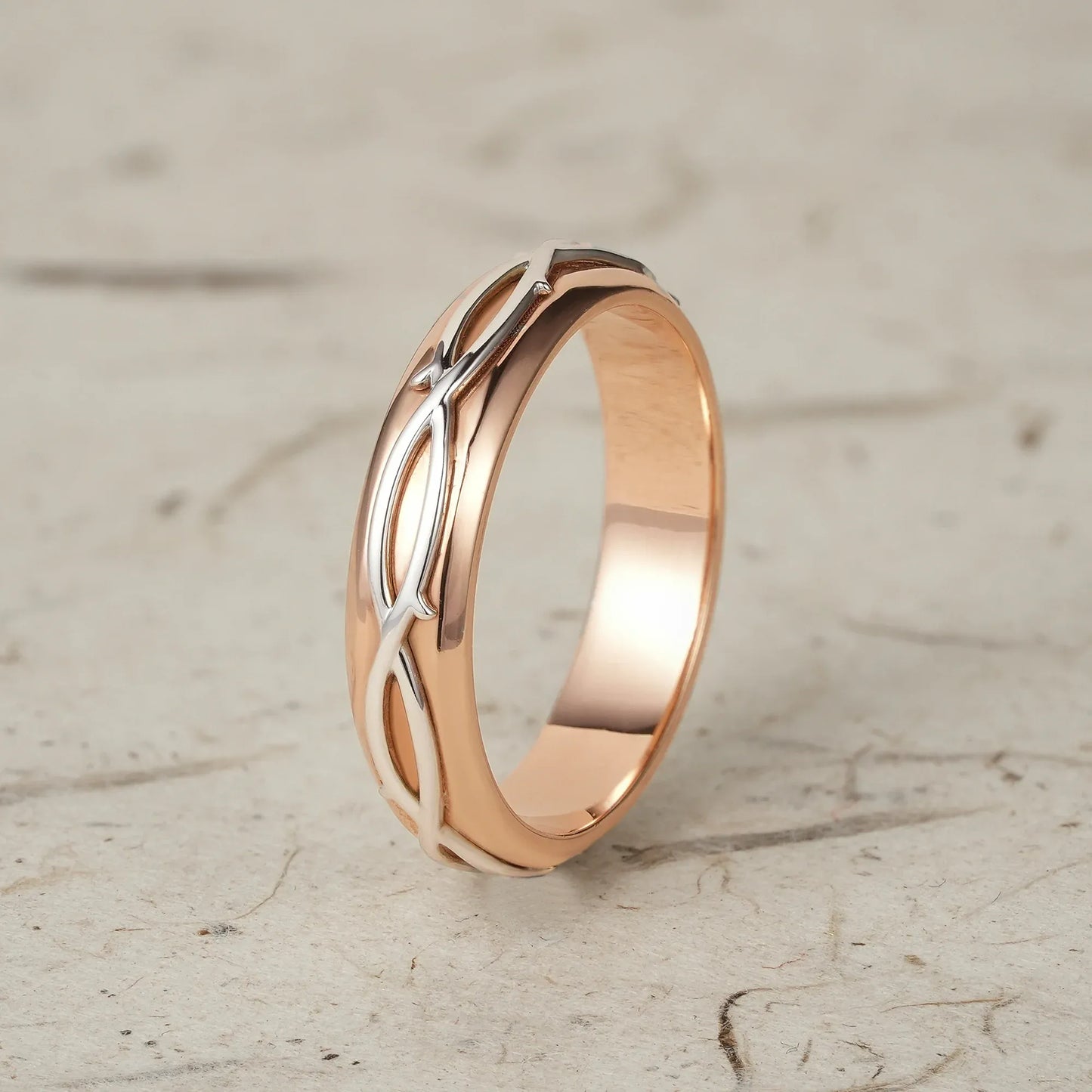 Tow Tone Vine Inspired Men's Band