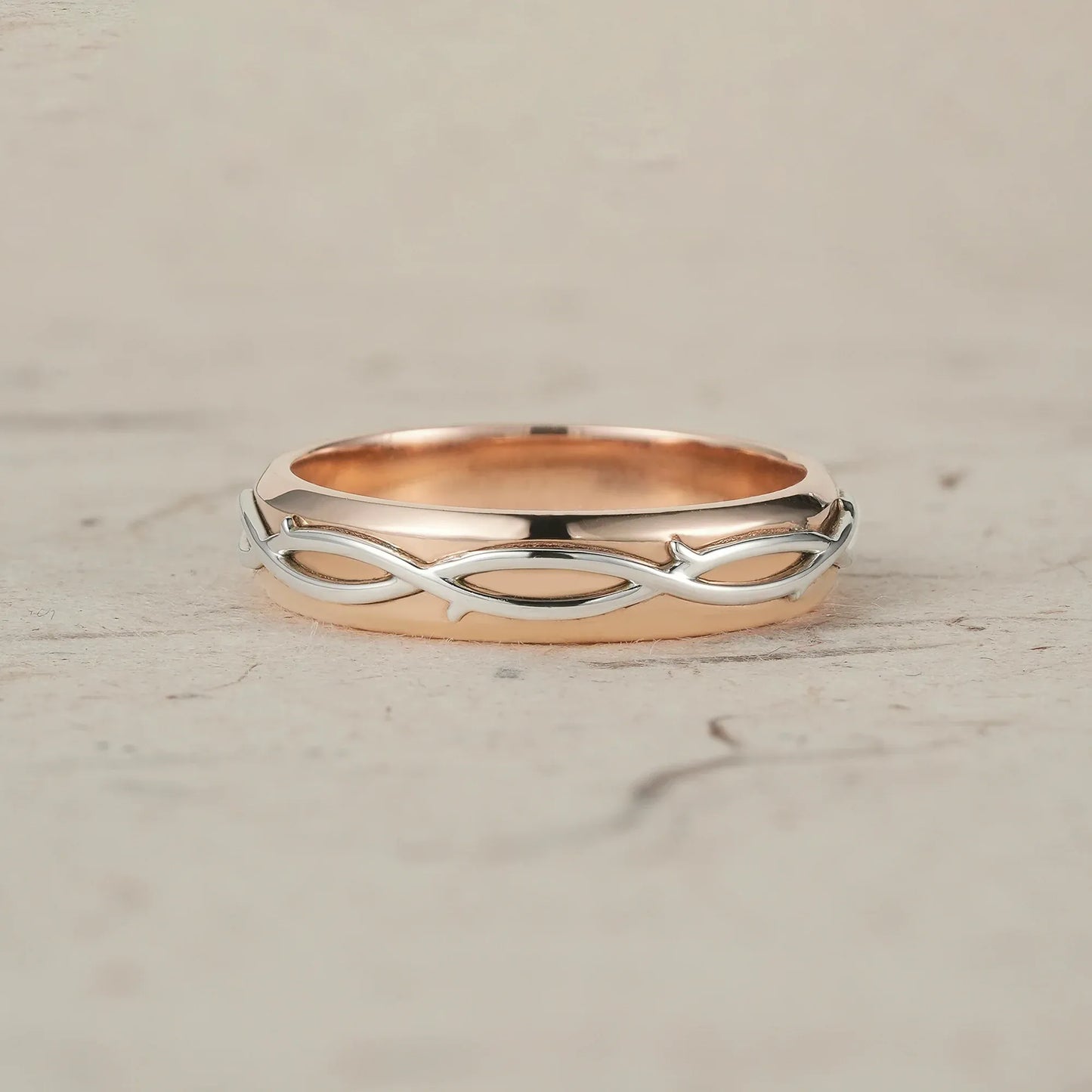 Tow Tone Vine Inspired Men's Band