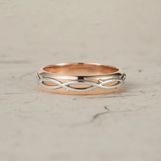 Tow Tone Vine Inspired Men's Band