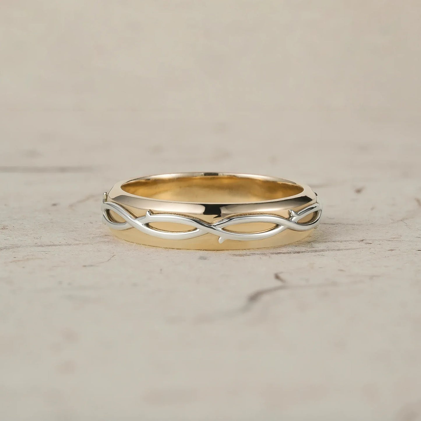Tow Tone Vine Inspired Men's Band