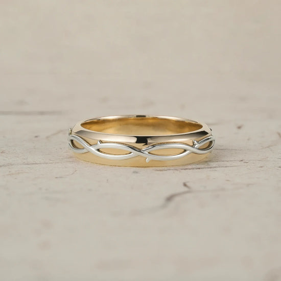 Tow Tone Vine Inspired Men's Band