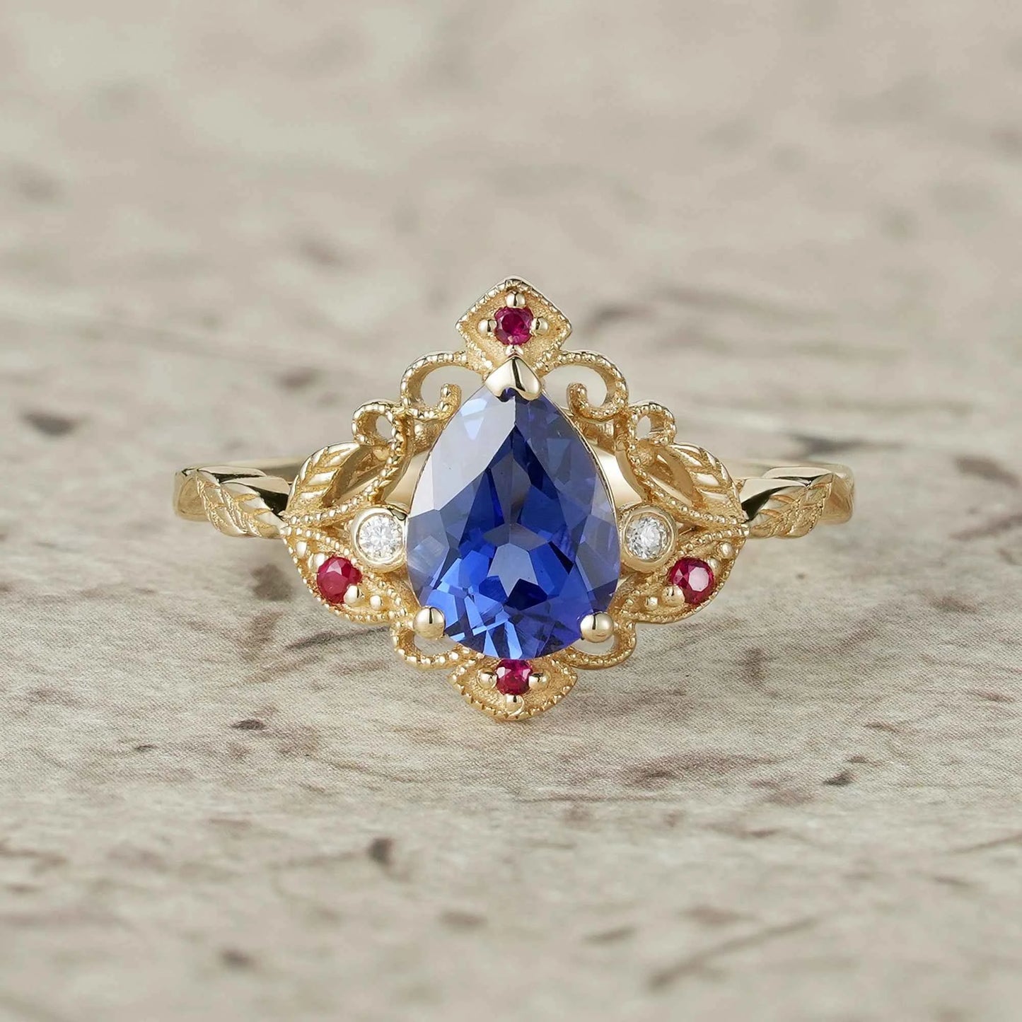 Cornflower Sapphire Engagement Ring