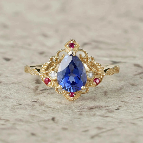 Cornflower Sapphire Engagement Ring