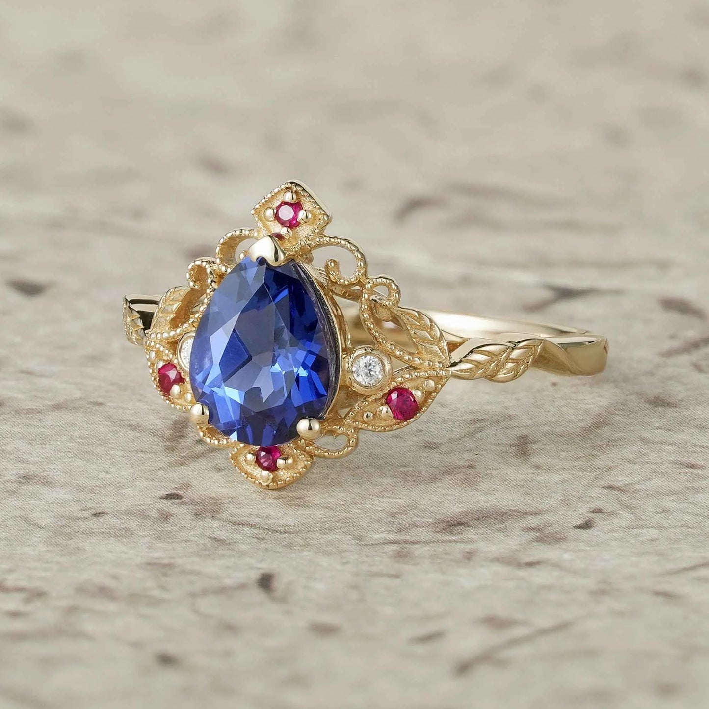 Cornflower Sapphire Engagement Ring
