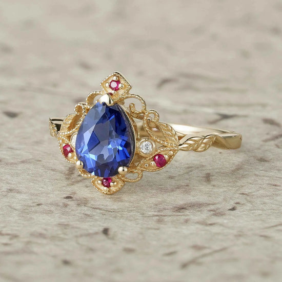Cornflower Sapphire Engagement Ring