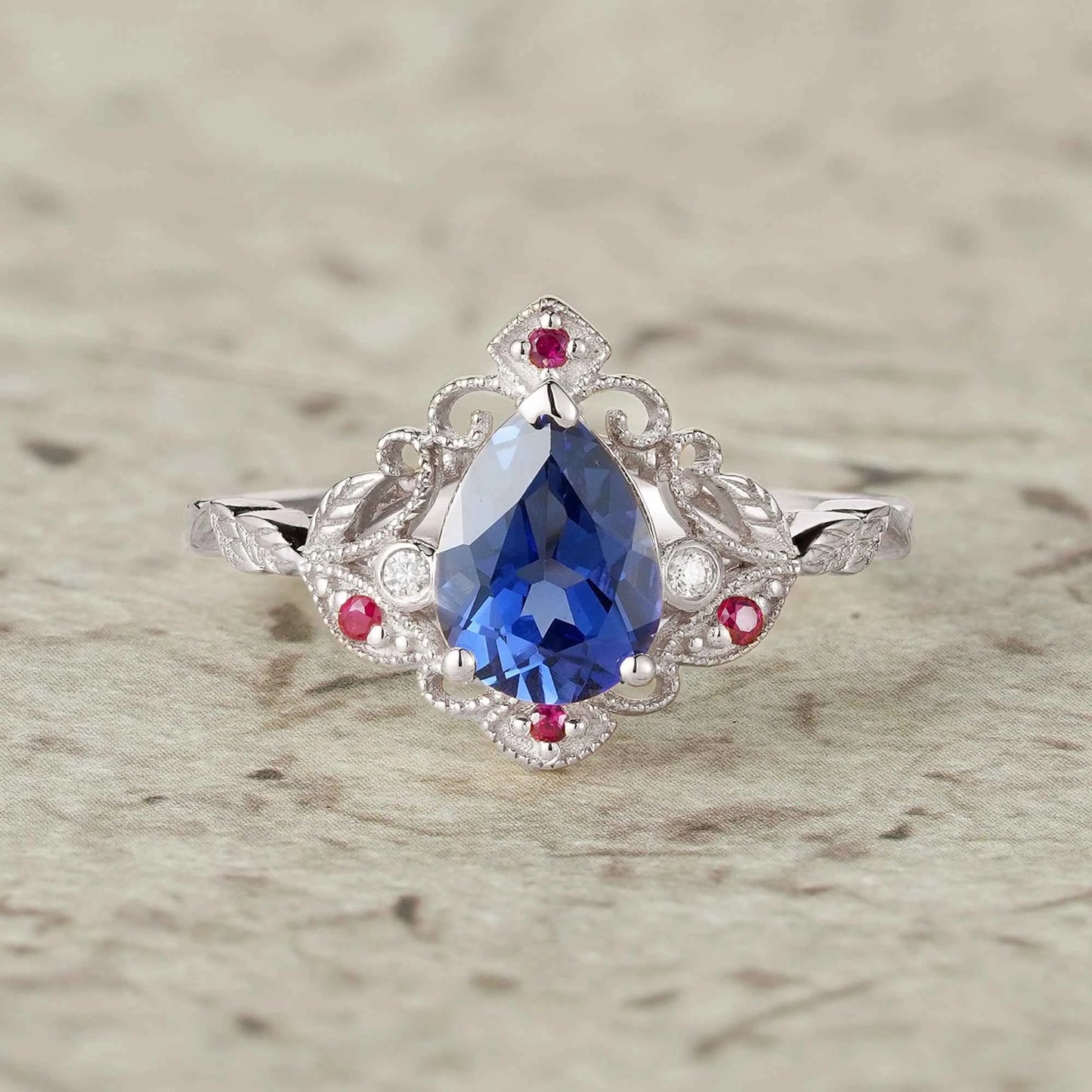 Cornflower Sapphire Engagement Ring