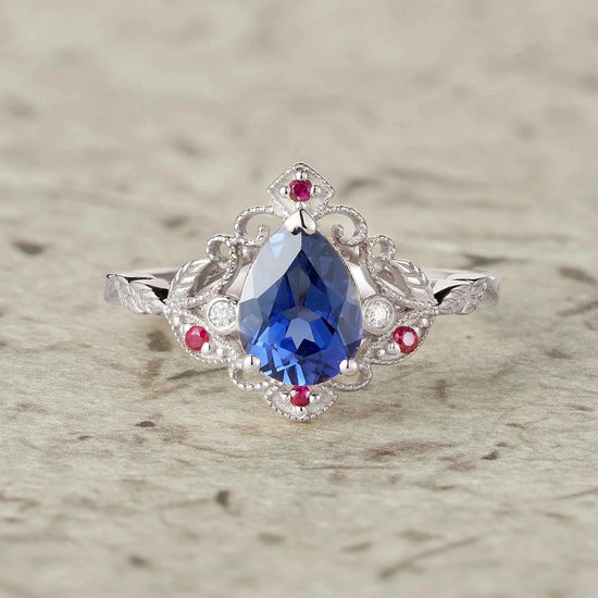 Cornflower Sapphire Engagement Ring