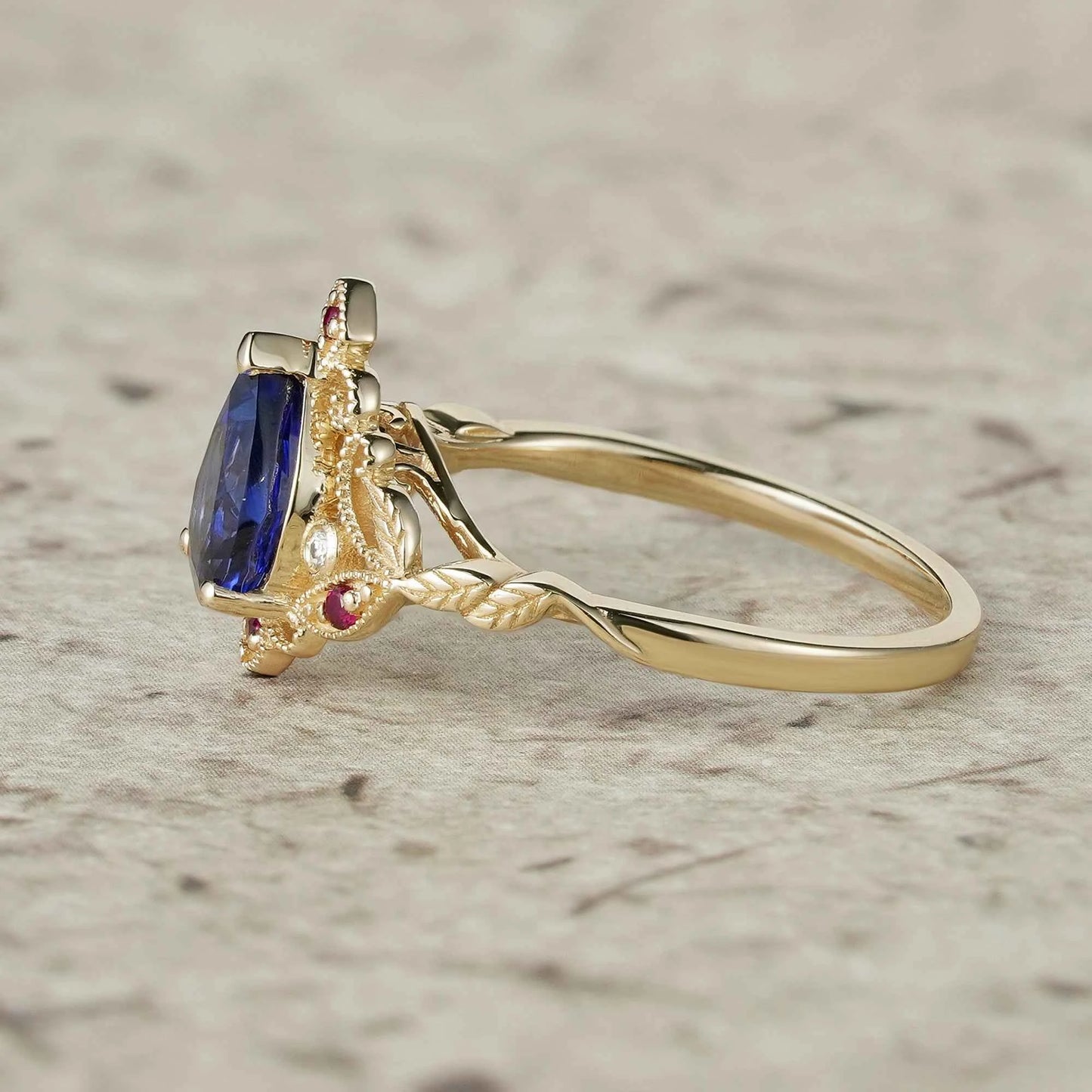 Cornflower Sapphire Engagement Ring