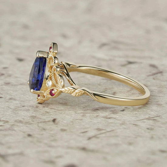 Cornflower Sapphire Engagement Ring