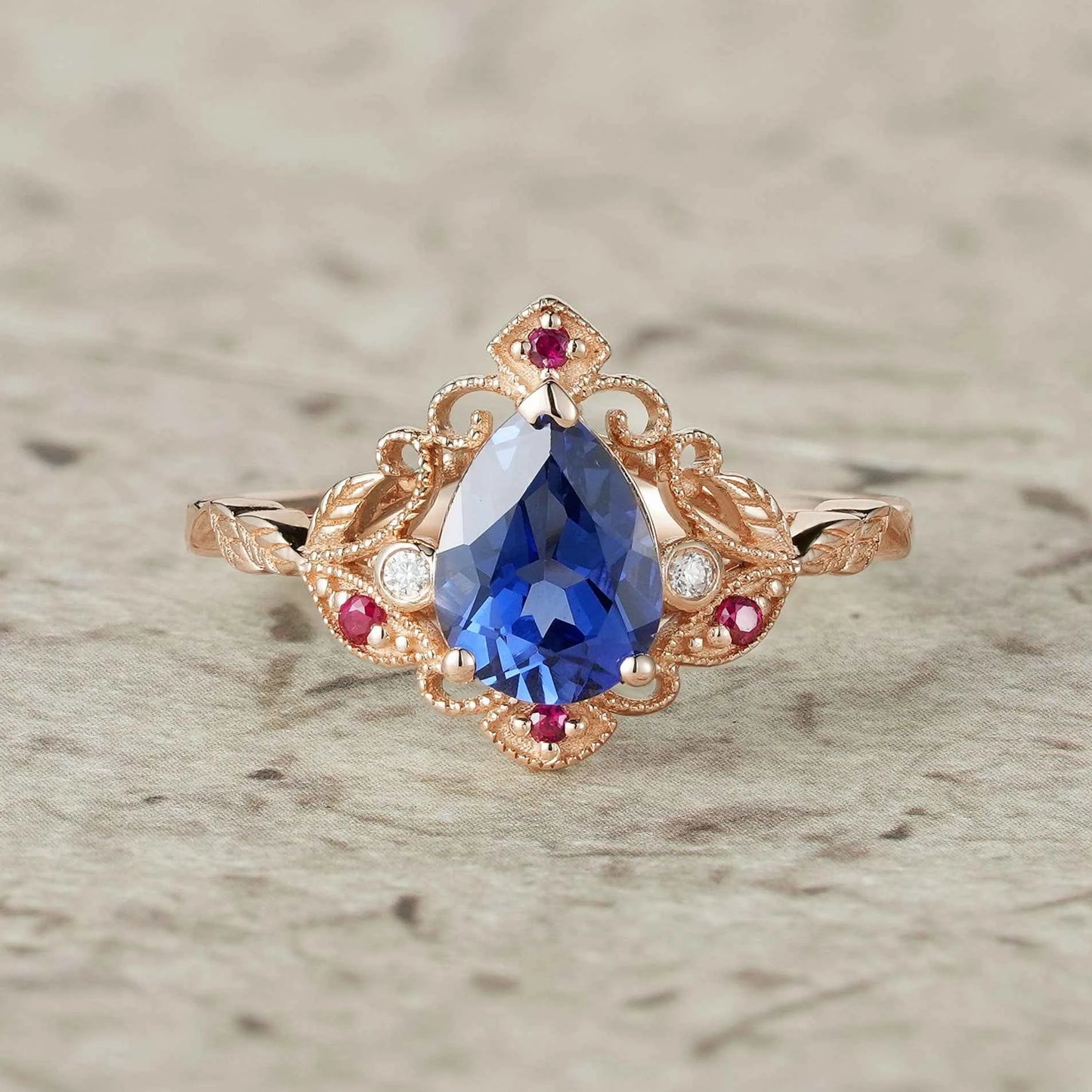 Cornflower Sapphire Engagement Ring