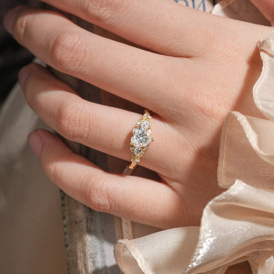 Heart Shaped Moissanite Engagement Ring