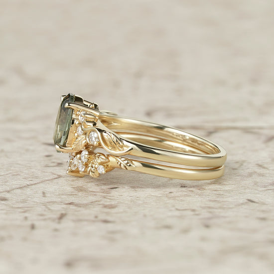 Green Sapphire Bridal Set 2pcs
