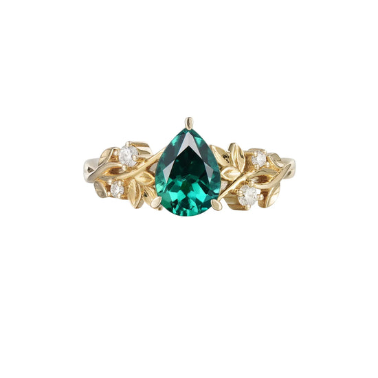 Jade Plant Inspired Engagement Ring