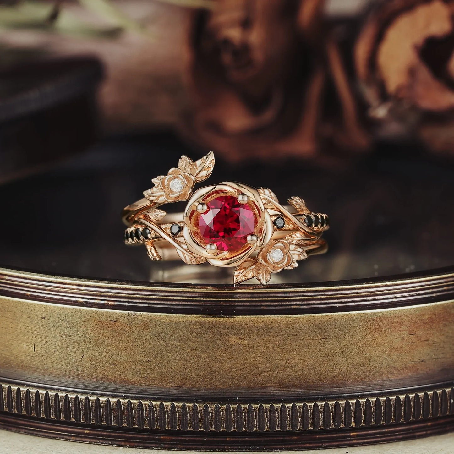 Three Roses Ruby Ring 