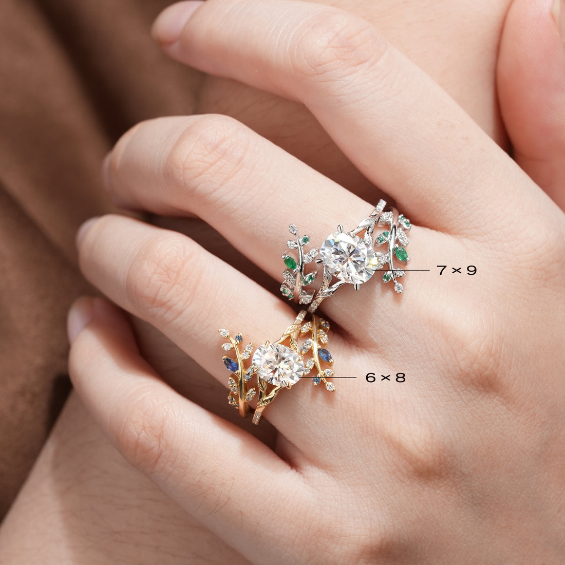 leaf inspired wedding band