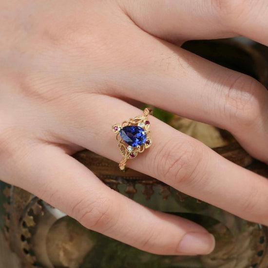 Cornflower Sapphire Engagement Ring