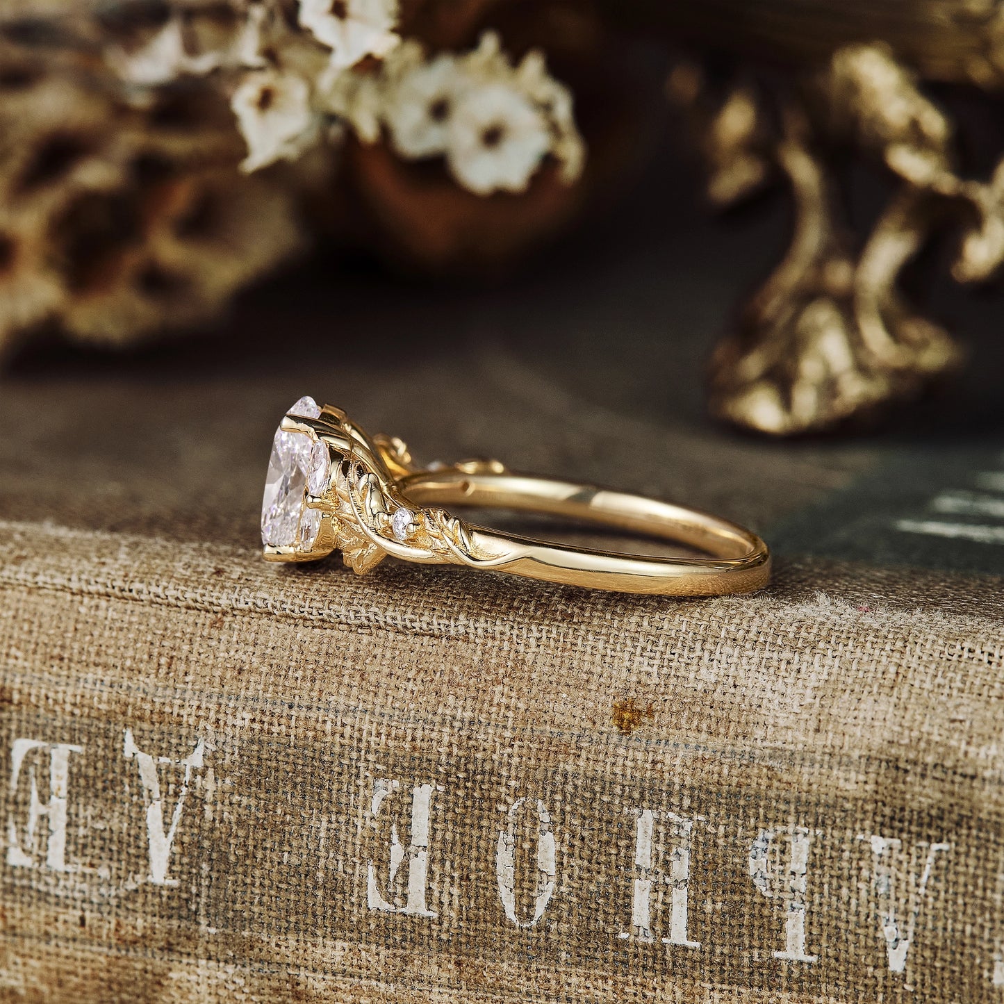 Oval-cut Lab Grown Diamond Engagement Ring
