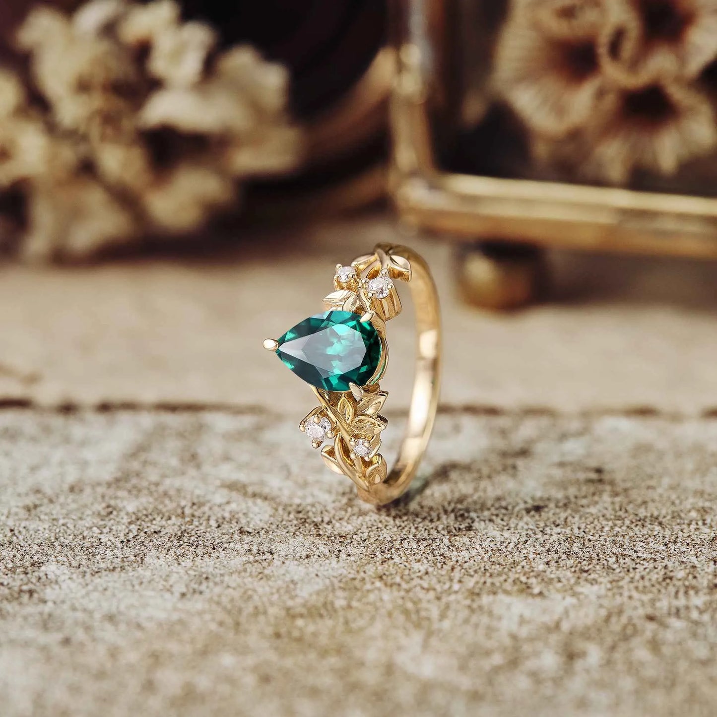 Jade Plant Inspired Engagement Ring