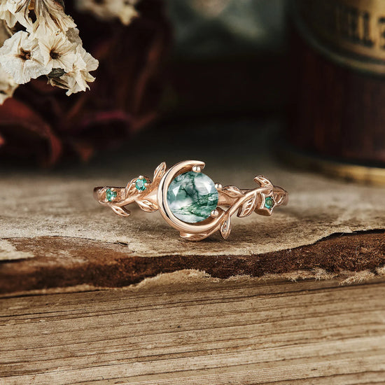 Moss Agate Ring