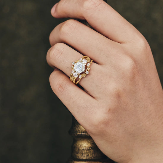 3 - stone Moissanite Ring
