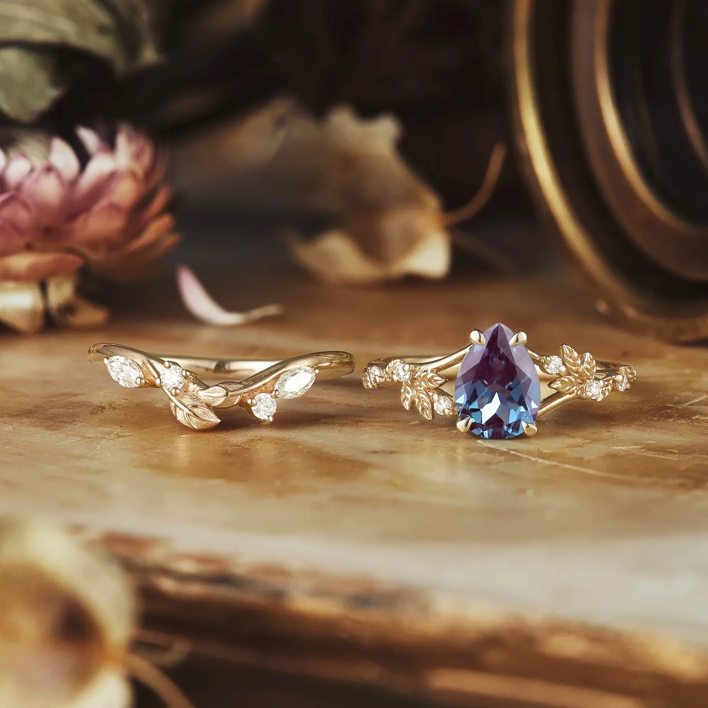 Nature Inspired Ring Set