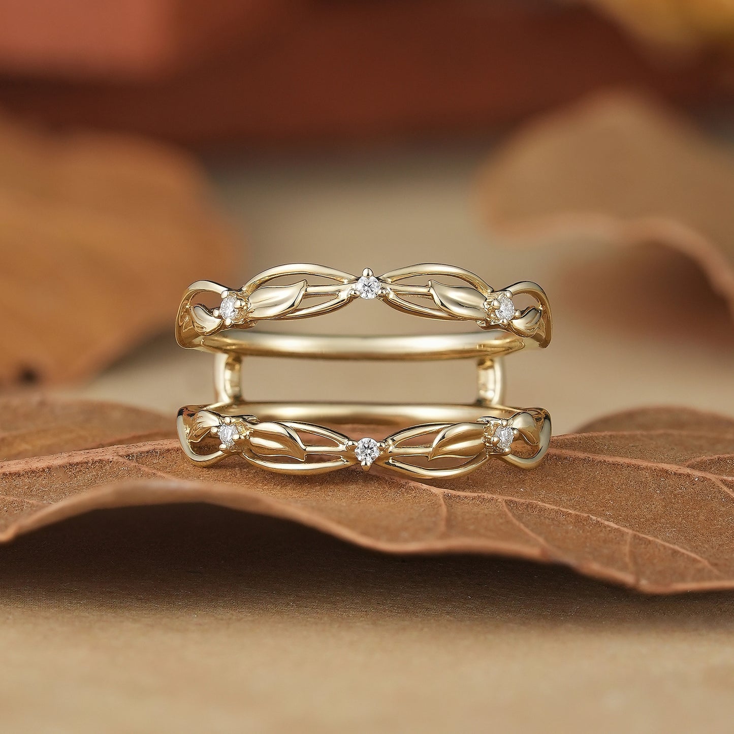 Moissanite Enhancer Wedding Band