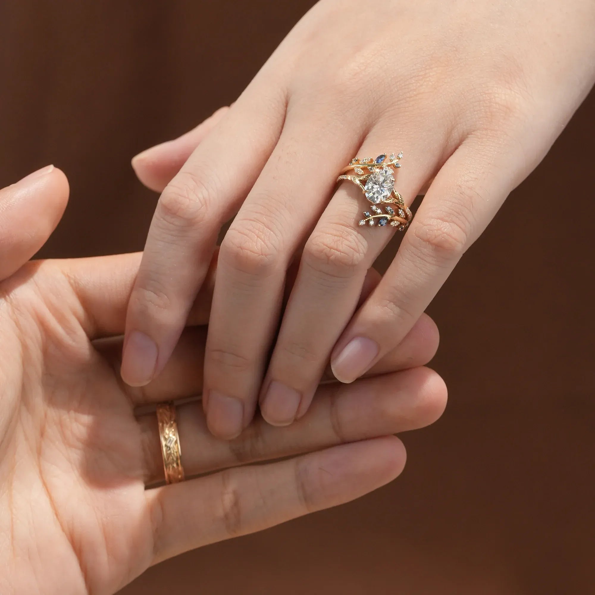 Aphrodite's Enchanted Vine | Nature Inspired Couple Ring - GemsMagic