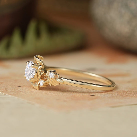 Blooming Rose Moissanite Engagement Ring - Tindra - GemsMagic