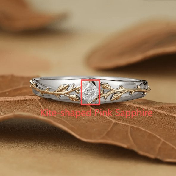 Custom Kite - shaped Pink Sapphire Bridal Set For Shijiru - GemsMagic