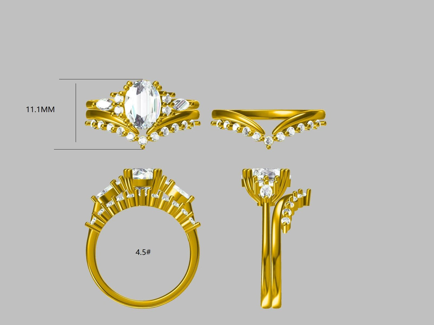 Custom Ring for Roxy Furman(Only the wedding band included) - GemsMagic