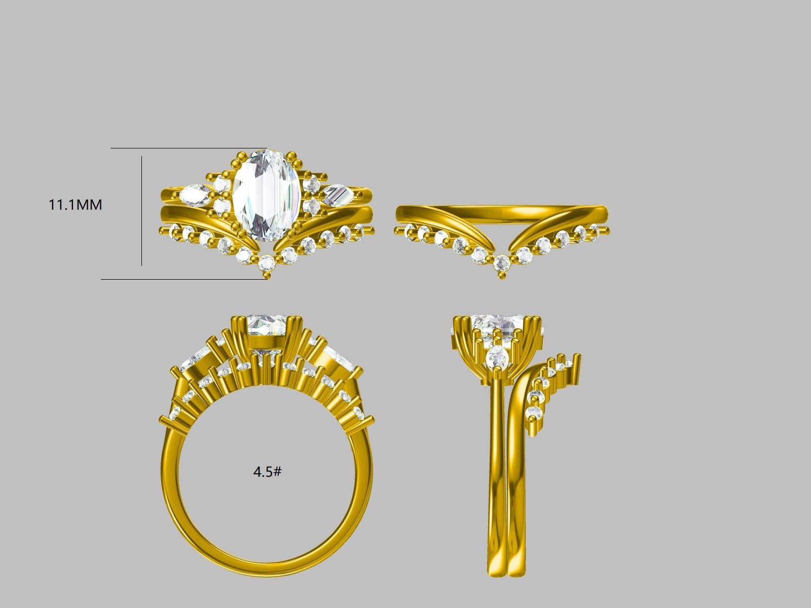 Custom Ring for Roxy Furman(Only the wedding band included) - GemsMagic